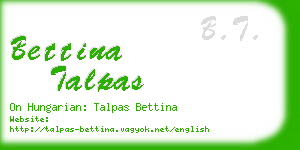 bettina talpas business card